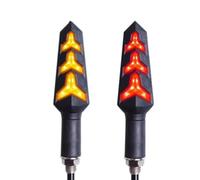 BSWRTH Motorcycle Signal Lamp Universal Motorcycle Turn Signal Light 12V 2/4Pcs Flashing Motorbike Bendable Flowing Fishbone Indicator Lights Daytime Running Lights