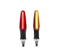 BSWRTH Motorcycle Signal Lamp Universal Motorcycle Turn Signal Lights 12V 10mm Flowing Water Blinker Light Front Rear Lamps Flasher Blinker Indicator Lamp Adapter