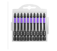 BSWXX 10pcs Non-Slip PH2 Magnetic Batch Head Cross Screwdriver Bits Hardness Impact Drill Bit .0515