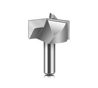 BSWXX 1pc 12mm 12.7mm Shank Three-Blade Cleaning Bottom Engraving Bit Solid Carbide Router Woodworking Tools CNC Milling Cutter .0515