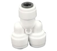 BSWXX 5pcs RO Water Fitting Quick Connector 1/4' OD Hose Y Ball Valve Equal Convert Push in Pipe Homebrew Beer .0216