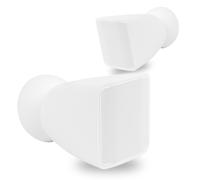 Power Dynamics PD 2.5" wall mount speaker pair, white - ultra-compact on wall speakers for home audio, background music, public address & PA systems, 100V/8 ohm, unobtrusive passive wall speakers