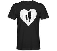 BSXVUZ Heart Shaped Horse. I Love Walking My Horse! Loving Christmas Crew Neck Unisex Short Sleeve T-Shirt Black