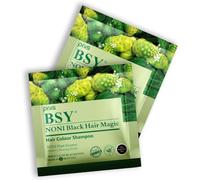 BSY Noni Black Hair Magic Hair color shampoo (12ml x 20 Sachets)|Ammonia Free Hair Colour for men|Natural Black Permanent Hair Dye Shampoo for women| Noni Fruit Hair Dye| 5 Minutes Hair Colour