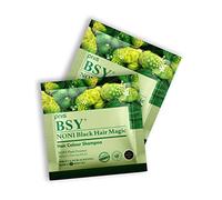 BSY Noni Black Hair Magic Hair Color Shampoo (12Ml X 5 Sachets) | Ammonia-Free, Permanent Black Hair Dye Shampoo For Women & Men | 5-Minute Hair Colour