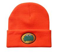 BSYLOO Frog Knit Beanie Hat Trendy Cartoon Cap Soft Warm Winter Beanie Orange