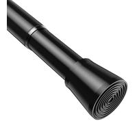 BSYXLSX Extendable Curtain Pole 71-155cm(28-61in), Black Shower Curtain Pole No Drilling Non Slip Tension Rod - for Bathroom, Closet & Window