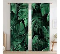 BSYYZQC Banana Leaves Eyelet Curtains Tropical Plant Blackout Curtains, Superfine Fiber Drop for Bedroom, 3D Printed Drapes for Living Room 46"X54"(W X L) 2 Panels Drapes