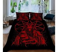 BSYYZQC Dragon Double Duvet Cover, Black And Red Bedding, Microfibre Duvet Cover Set with Zipper Closure, Soft Cosy Quilt Cover 200 x 200 cm, and 2 Pillow Cases 50 x 75 cm