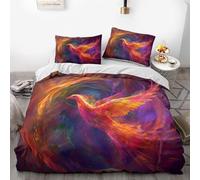 BSYYZQC Phoenix Duvet Cover King Lines King Size Duvet Cover Sets 3D Printed Microfiber Bedding Soft Quilt Cover 230x220 cm with 2 Pillowcases 50x75 cm