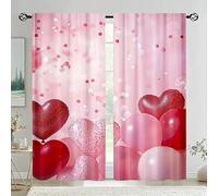 BSYYZQC Sequins Blackout Curtains for Bedroom Hearts Soundproof Curtains, Super Soft Long Drop Light Weight for Living Room 42"X63"(W X L) drapes Eyelet 2 Panels Drapes