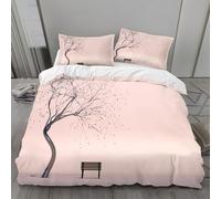 BSYYZQC Small Tree Duvet Cover Single Chair Single Duvet Cover Set Microfiber Soft Quilt Cover 135x200 cm with 2 Pillowcases 50x75 cm, Comforter Cover with Zipper Closure