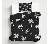 BSYYZQC Tropical Plants Duvet Cover King Size, Palm Tree Bedding, Microfibre Duvet Cover Set with Zipper Closure, Soft Cosy Quilt Cover, 2 Pillowcases 50x75 cm, 3 Pcs for Bedroom Decor