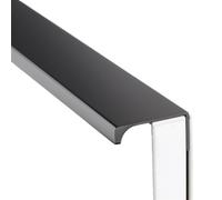 BSZCXBVMP Concealed Furniture Cupboard Finger Edge Handles, Concealed Furniture Handle Black Gold 80-500mm(Black,150mm)