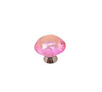 BSZCXBVMP Crystal Drawers Knobsb, Crystal Drawer Handles 6 Pcs 40 mm Single Hole Diamond Multicolor(Roze)