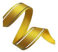 BSZCXBVMP Nylon Webbing, Webbing Straps 5m 15mm Reflective Ester 1mm DIY Pet Collar Backpack Belt Multicolor(Yellow 15mm)