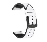 BSZCXBVMP Quick Release Leather Watch Replacement Straps, Leather And Rubber Watch Band Replacement Multicolor 12-24mm Quick Release(Wit,20mm)