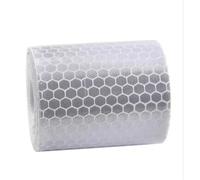 BSZCXBVMP Self Adhesive Fluorescent Reflector Warning Tape, Reflective Tape Pack Of 3 Multicolor 5cm x 100cm(Wit)