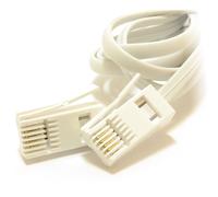 kenable BT 4 Wire 431A Plug to 4 Wire Male Plug Telephone Cable Lead 1m White