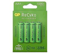 GP 4 x AA NiMH Rechargeable Batteries 1300 mAh