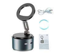 BT 5.3 Portable Wireless Speaker Car Phone Holder Hands-Free Calls Phone Stand with Adjustable Viewing for Music and Movie Experiences (Blue)