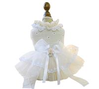 BT Bear Apricot Princess Dog Dress, XS (1-2.5lb), Cotton/Polyester, Tutu Skirt, Small Dog Girl, Casual, Spring/Summer