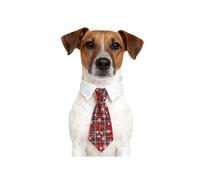 BT Bear Christmas Dog Ties Xmas Tie Neckties Collars for Cats Small Dogs Medium Large Dogs (Red grid, M)