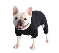 BT Bear Dog Clothes, Dog Pajamas Soft Four-Legged Jumpsuit French Bulldog Clothes Dog Onesies for Puppy Small Medium Dogs (Black, XX-Large)