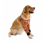 BT Bear Dog Elbow Protector for Calluses, Dog Joint Recovery Sleeve for Prevent Licking Wound, Elbow Sleeves with Mesh Pad for Medium Large Dogs (L, Tiger)