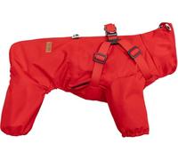 BT Bear Dog Harness Raincoat,Adjustable 4 Legs Dog Jacket with Harness Reflective Jumpsuit Waterproof Coat for Medium Large Dogs,Red 4XL