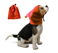 BT Bear Dog Hat,Soft Warm Fleece Dog Hats Calming Dog Ears Cover Windproof Quiet Ears for Small Dogs Medium Large Dogs (Orange, Small)