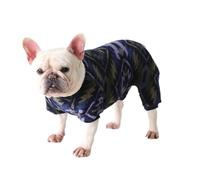 BT Bear Dog Pajamas Soft Warm Fleece Jumpsuit Cute Pet Clothes Onesies Costume for Puppy Small Medium Dogs Pug French bulldog (Navy Blue, Large)