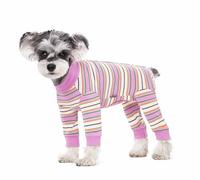 BT Bear Dog Recovery Suit,Elastic Puppy Small Dogs After Surgery Onesie Protect Joints Anti Licking for Female Male Dogs,Pets Pajamas PJS Bodysuit for Cats Small Medium Dogs,Pink Yellow XL