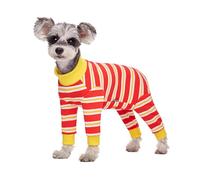 BT Bear Dog Recovery Suit,Elastic Puppy Small Dogs After Surgery Onesie Protect Joints Anti Licking for Female Male Dogs,Pets Pajamas PJS Bodysuit for Cats Small Dogs,Red M