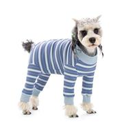 BT Bear Dog Recovery Suit,Elastic Puppy Small Dogs After Surgery Onesie Protect Joints Anti Licking for Female Male Dogs,Pets Pajamas PJS Bodysuit for Cats Small Medium Dogs,Grey Blue XXL