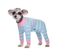 BT Bear Dog Recovery Suit,Elastic Puppy Small Dogs After Surgery Onesie Protect Joints Anti Licking for Female Male Dogs,Pets Pajamas PJS Bodysuit for Cats Small Medium Dogs,Light Blue XXL