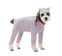 BT Bear Dog Recovery Suit,Elastic Puppy Small Dogs After Surgery Onesie Protect Joints Anti Licking for Female Male Dogs,Pets Pajamas PJS Bodysuit for Cats Small Dogs,Pink Green M