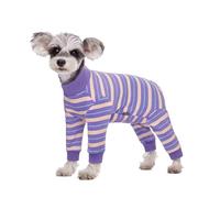 BT Bear Dog Recovery Suit,Elastic Puppy Small Dogs After Surgery Onesie Protect Joints Anti Licking for Female Male Dogs,Pets Pajamas PJS Bodysuit for Cats Small Dogs，Purple L