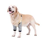 BT Bear Dog Surgery Recovery Sleeve for Front Legs, Pet Prevent Licking Wound Elbow Brace Protector Dogs Hip Joint Protector Recovery Sleeves(Stripe,XL)