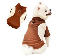 BT Bear Dog Warm Sweater Coat,Fleece Winter Sweatshirt Pullover Dog Jacket with D-ring for Medium Large Dogs,Brown_5XL