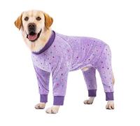 BT Bear Dog Winter Clothes,Soft Flannel Pullover Pajamas,Pet Warm Cold Weather Dog Winter Coat Cozy Onesie Jumpsuit PJS Apparel Outfit Clothes for Medium Large Dogs Sleep (XXL,Purple)