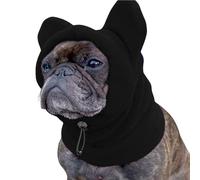 BT Bear Dog Winter Hat,Calming Ears Cover Soft Warm Fleece Dog Hats Windproof Adjustable Quiet Ears for Small Medium Dogs (Black S)