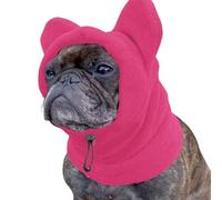 BT Bear Dog Winter Hat,Calming Ears Cover Soft Warm Fleece Dog Hats Windproof Adjustable Quiet Ears for Small Medium Dogs (Pink, XL)