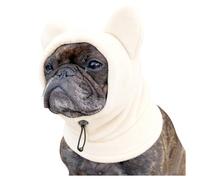 BT Bear Dog Winter Hat,Calming Ears Cover Soft Warm Fleece Dog Hats Windproof Adjustable Quiet Ears for Small Medium Dogs (Apricot, M)