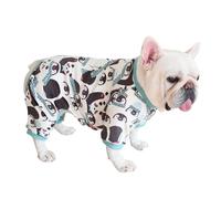 BT Bear Fat Dog Clothes,Autumn Winter Soft Warm Dog Pajamas Jumpsuit Pug Bulldog Onesies Clothes Costume for Cats Puppy Small Dogs Medium Dogs (Light Green, XL: back length 35-39cm)