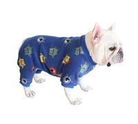BT Bear Fat Dog Clothes,Autumn Winter Soft Warm Dog Pajamas Jumpsuit Pug Bulldog Onesies Clothes Costume for Cats Puppy Small Dogs Medium Dogs (Dark Blue, L)