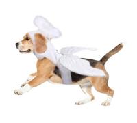 BT Bear Halloween Pet Costume, Angel Halo Wings Heavenly Clothes Set for Small Dogs, Creative Cat Makeover Clothes for Halloween Festival Party Special Events M