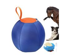 BT Bear Herding Ball for Dogs & Horses - 17.7" Durable Interactive Toy with Oxford Fabric Cover, Anti-Burst Inner Ball - Boredom Buster Enrichment Toy for Large Breeds & Horses，Blue L