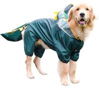 BT Bear Large Dog Raincoat, Full Tail Protect Cover Cosplay Waterproof Raincoat Costume Hood Jumpsuit Jacket for Medium Large Dogs,Dinosaur 4XL