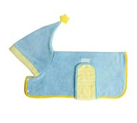 BT Bear Pet Bathrobe for Dog Cat Absorbently Quick Drying Coat Cute Dogs Bath Towel Hooded Robe Adjustable Belly Strap for Pool Beach，Blue S